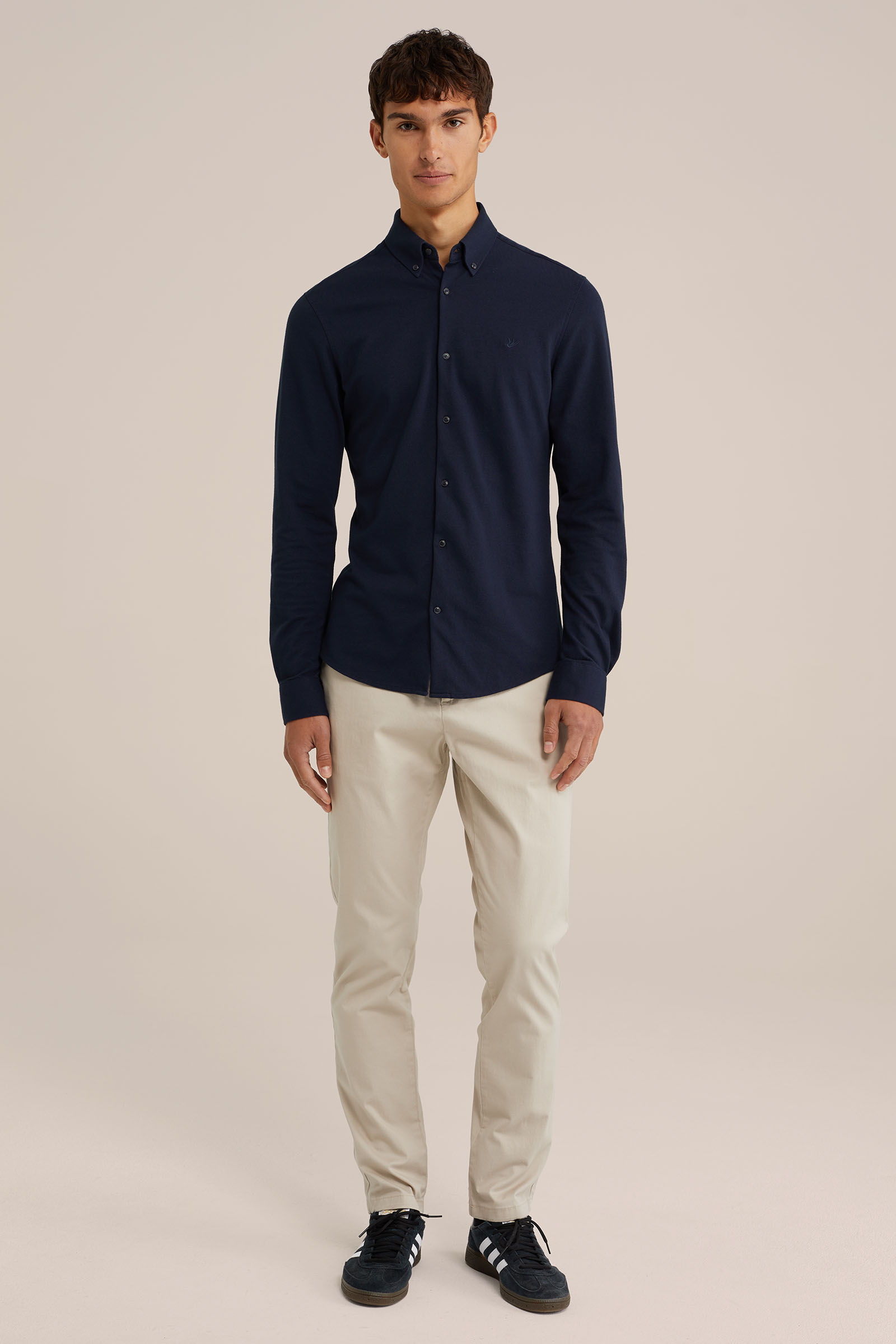 Heren slim fit chino met stretch