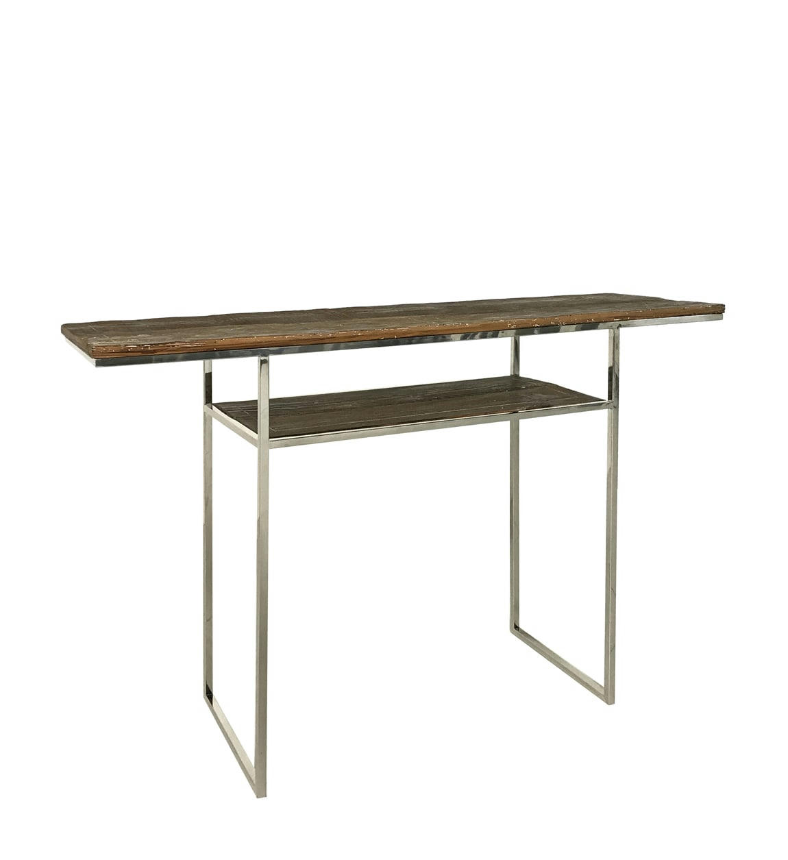 - Console bois marron et inox L 120 cm