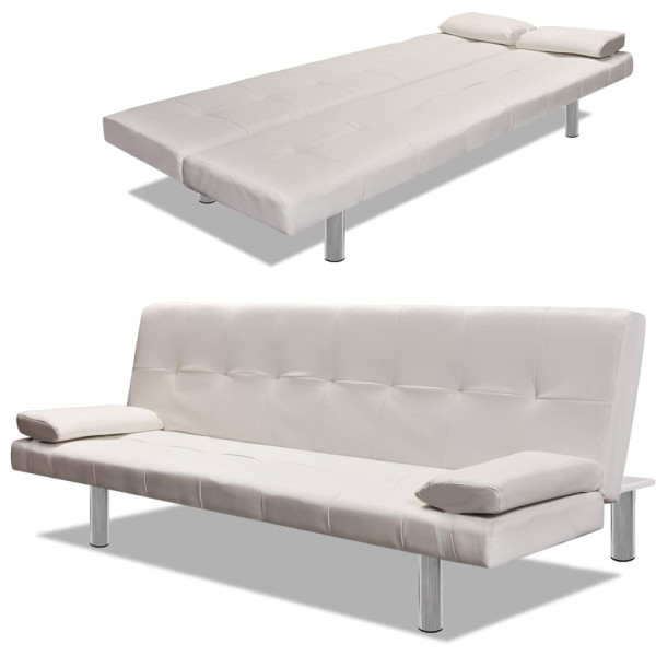 Sofa KremowySztuczna skóra vidaXL