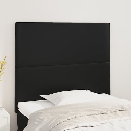 NNEVL Headboards 2 pcs Black 80x5x78/88 cm Faux Leather