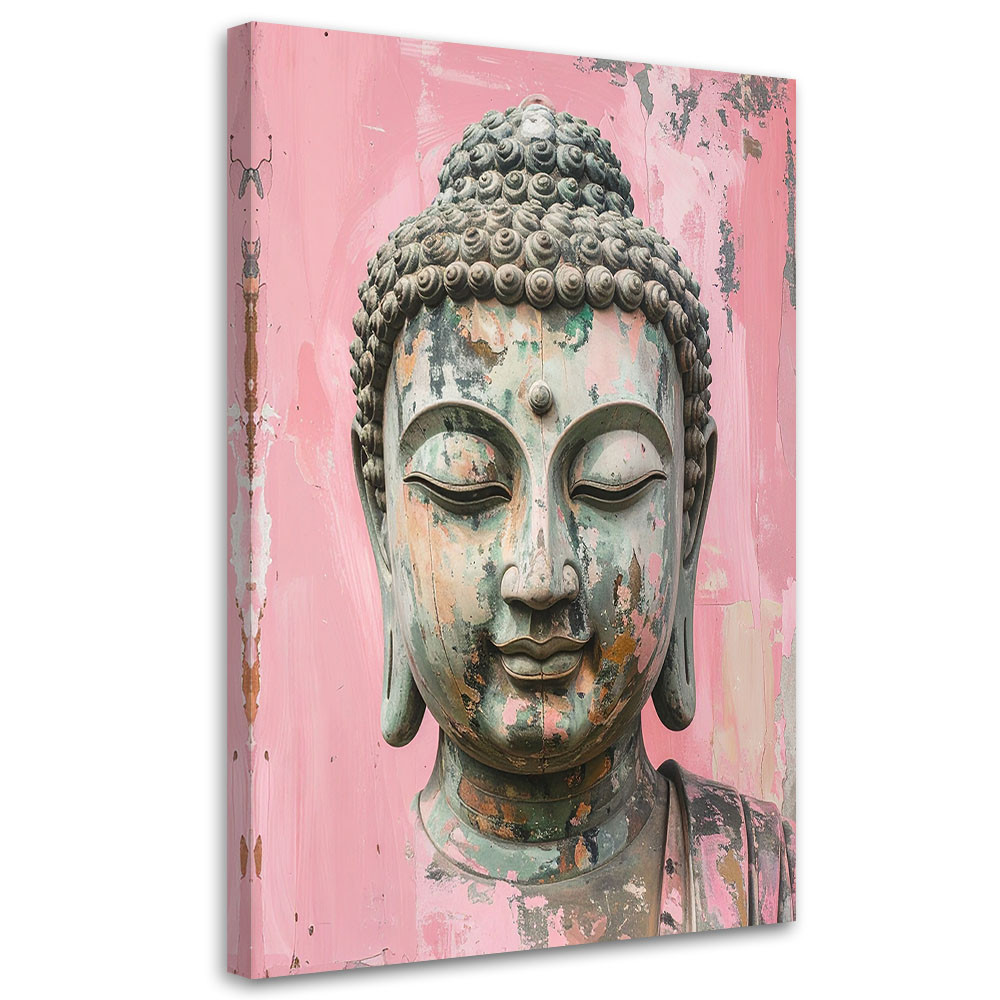 Obraz do salonu sypialni biura, Różowy Budda Zen Spa Bambus 20x30