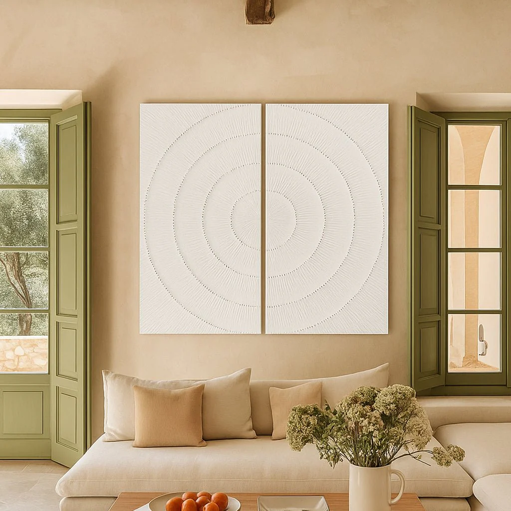 Decoração de Parede Dupla Branco Decapé MANDALA