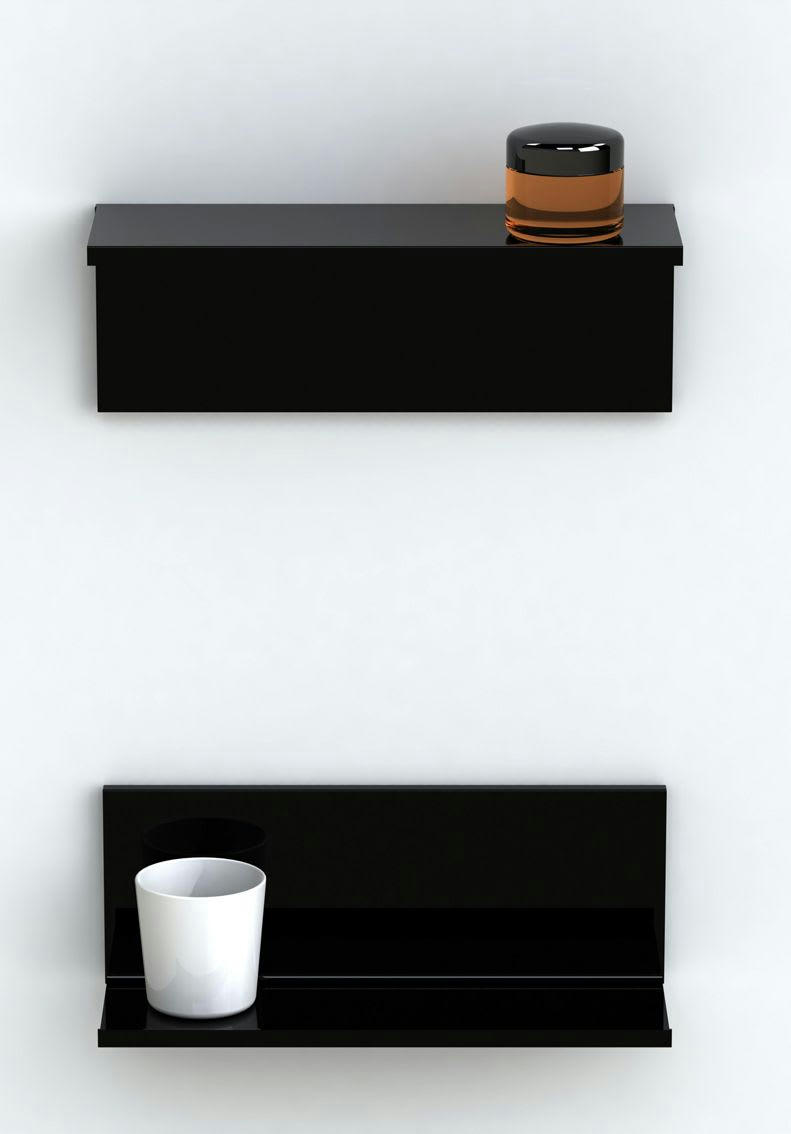 LOFT-GAME - Etagère noire L40cm