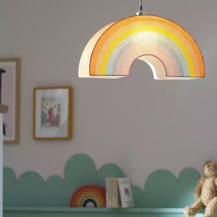 Habitat Kids Multicolour Rainbow Lampshade - 45cm