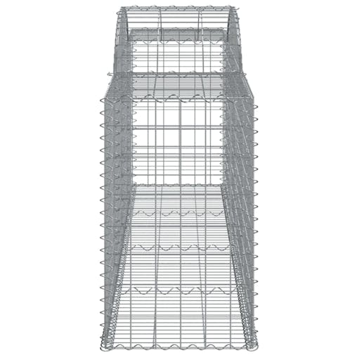 NNEVL Arched Gabion Baskets 4 pcs 300x50x80/100 cm Galvanised Iron
