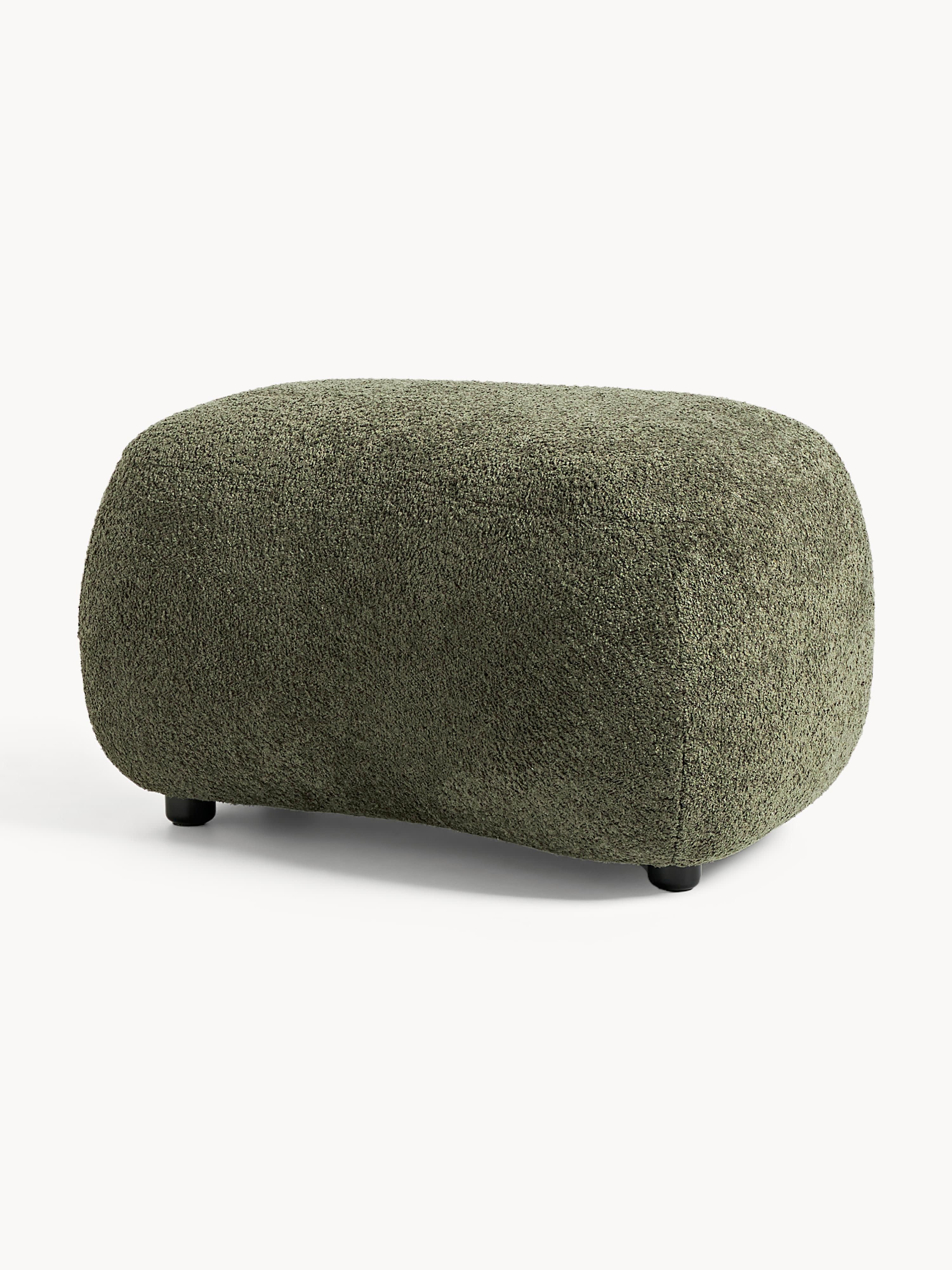 Hocker Alba aus Teddy-Bouclé
