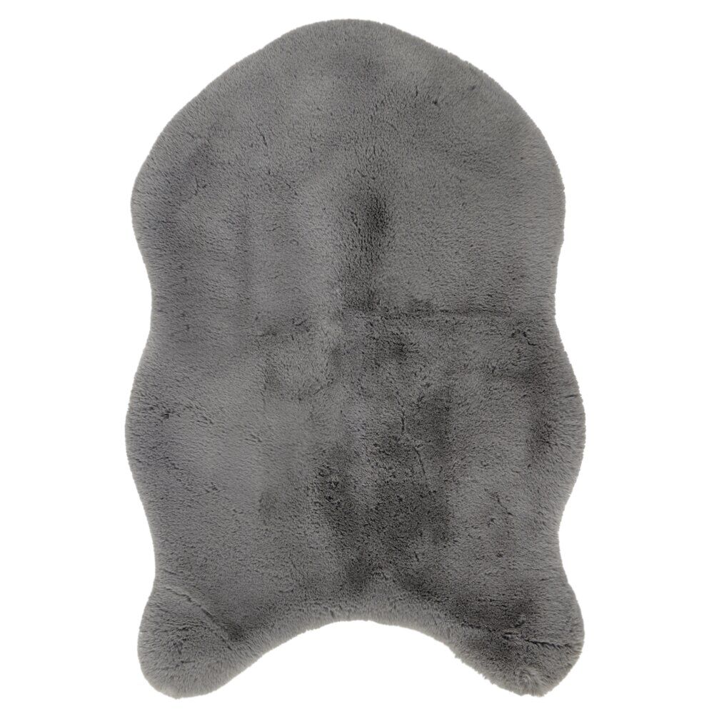 Tapis imitation fourrure gris 60x90cm