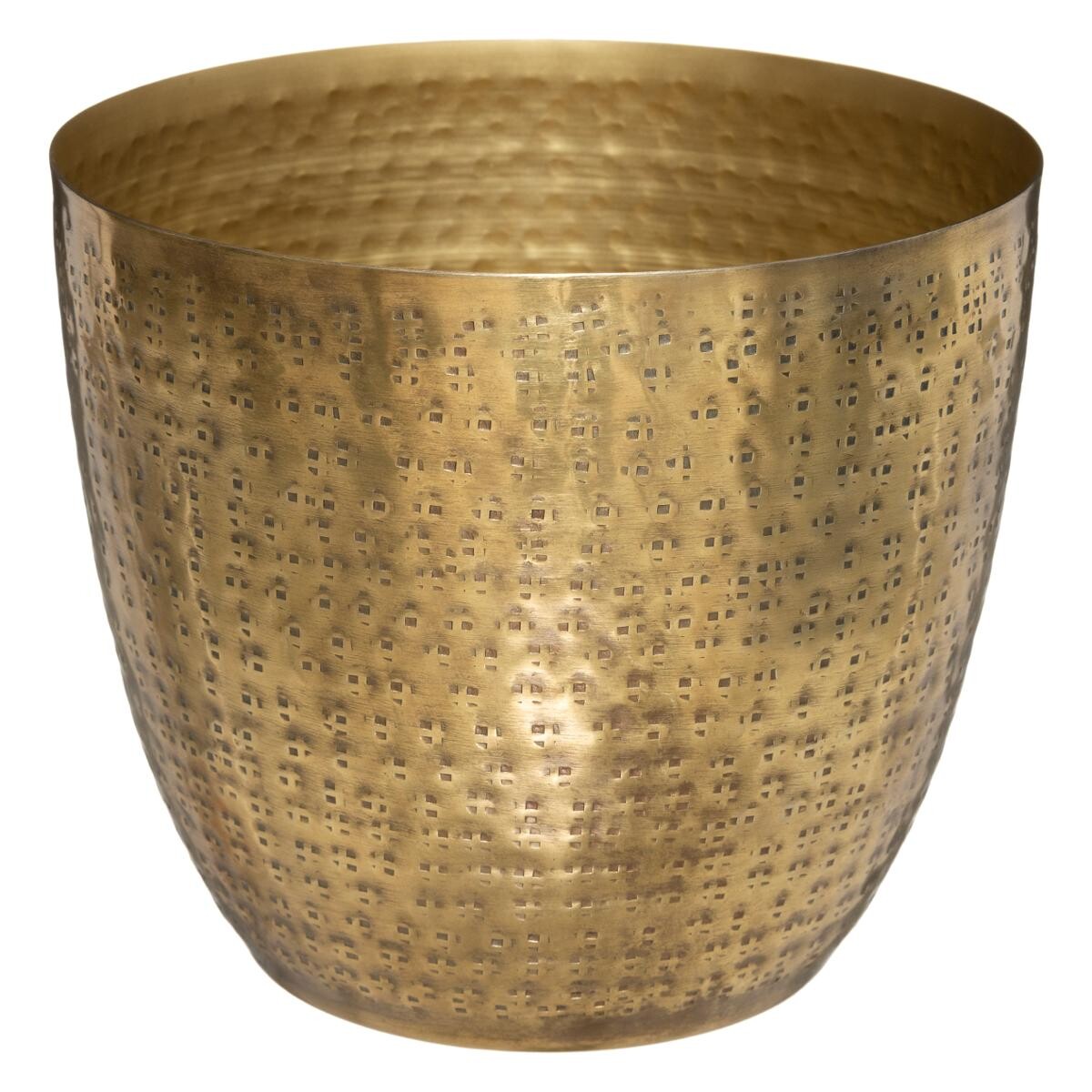 Pot "Oasis", metal Gilt, D.18 cm