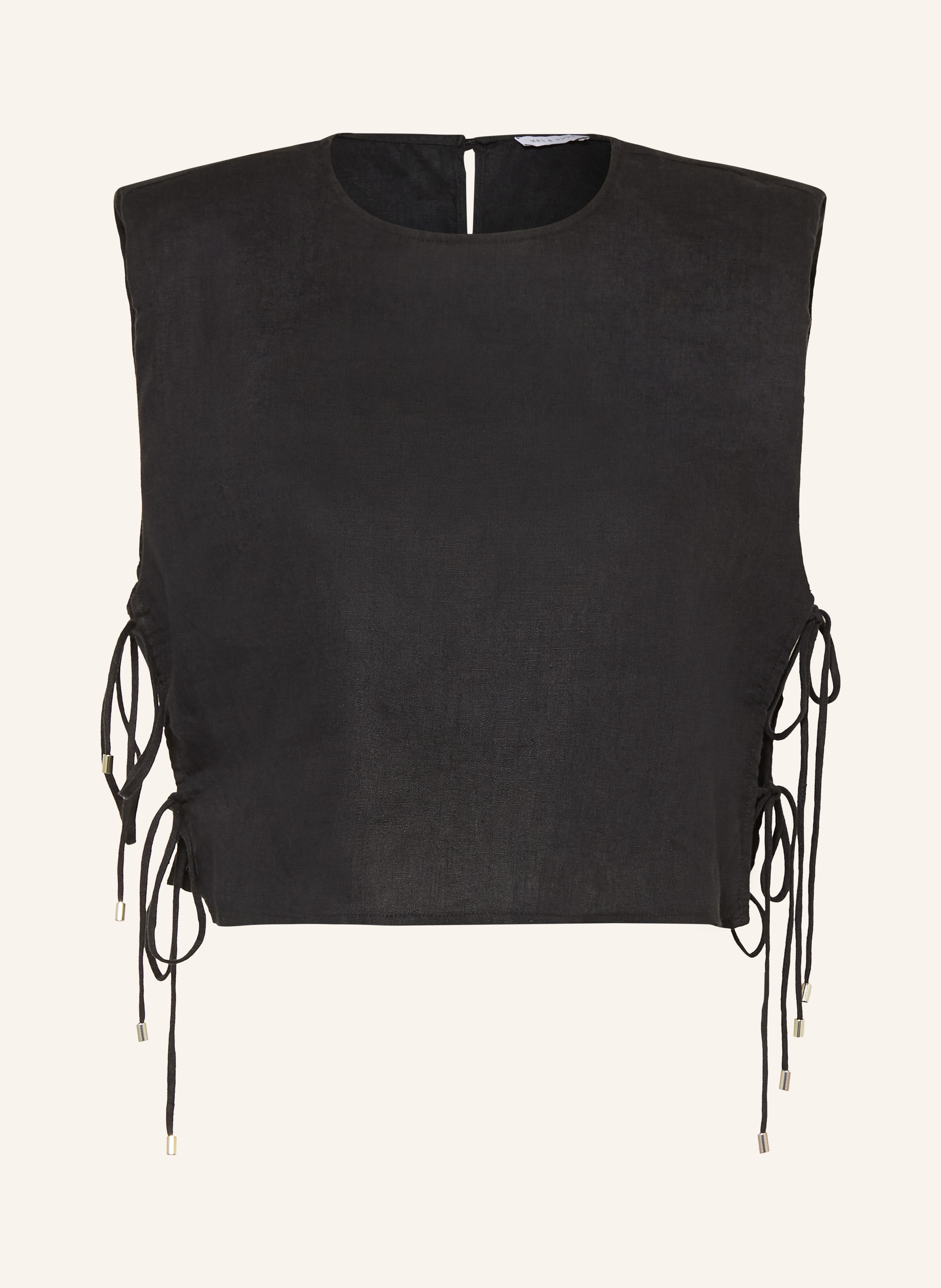 MRS & HUGS Cropped-Shirt aus Leinen