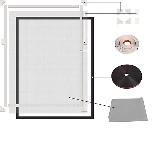 CODEKEY (100x120cm)Moustiquaire Fenetre, Magnetique Moustiquaire Aimantée Fenetre Moustiquaire Magnétique pour Fenêtre Empêche Les
