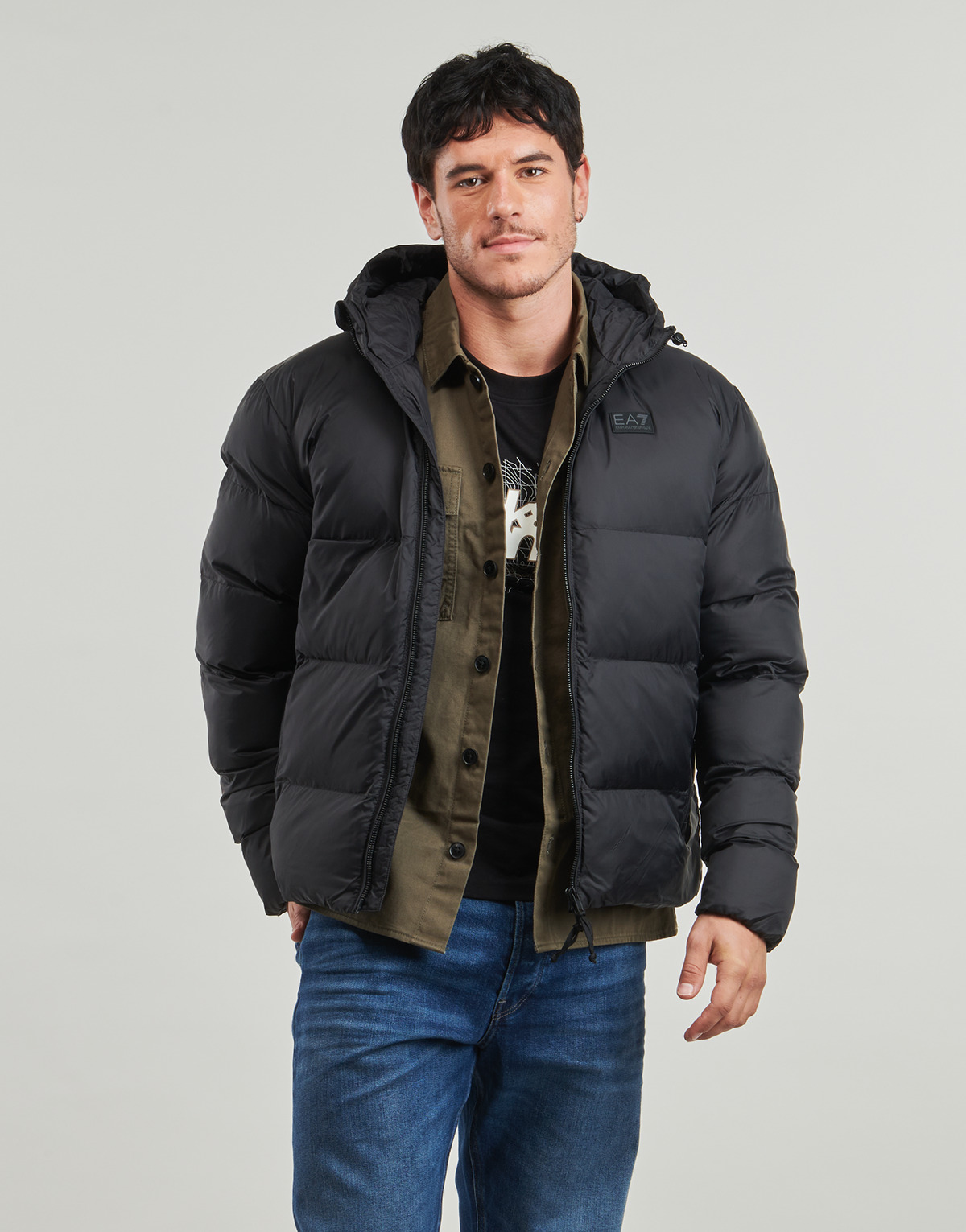 Emporio Armani EA7 - MOUNTAIN M POLAR LOGO FREE STYLE - MOUNTAIN M POLAR JACKET BIG L - Black