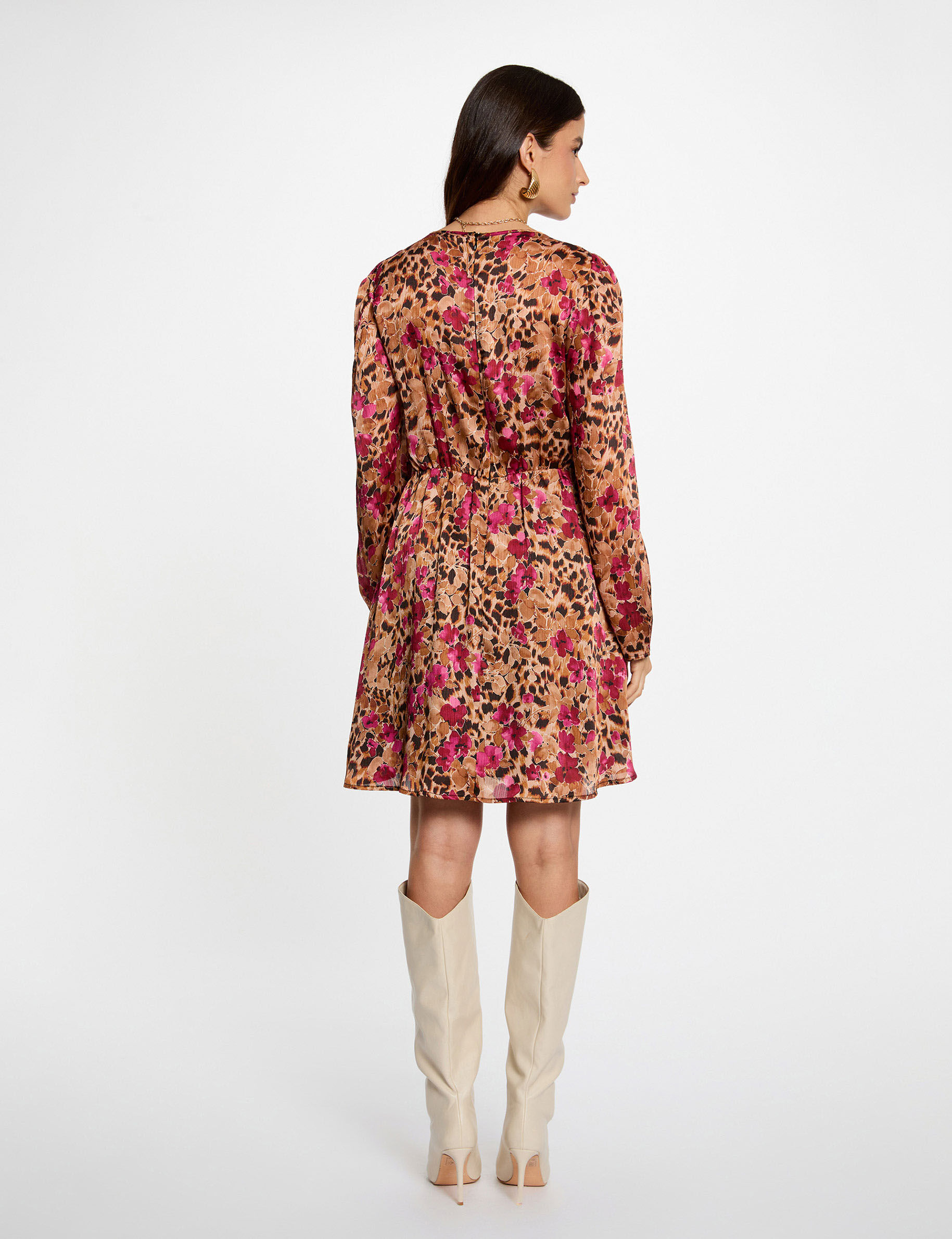 Pleated Short Dress Multicolor Women