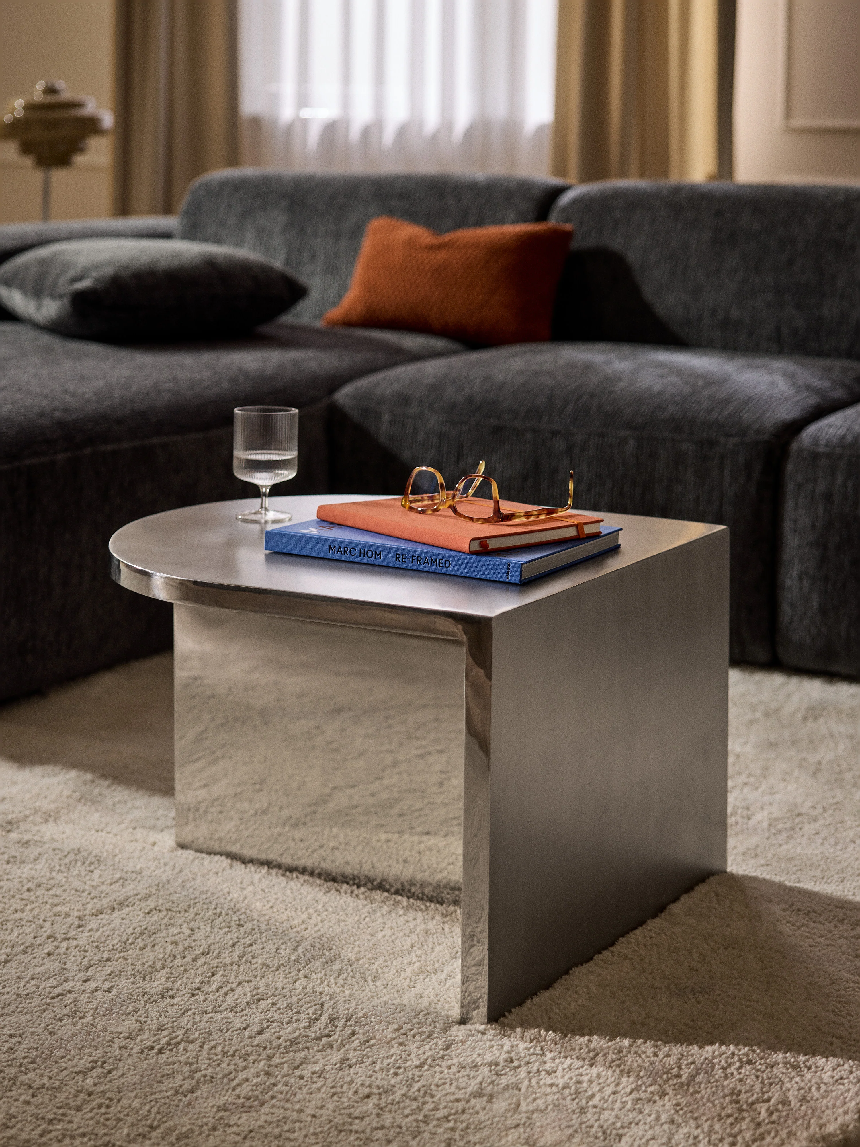Ovaler Couchtisch Leander ausMetall