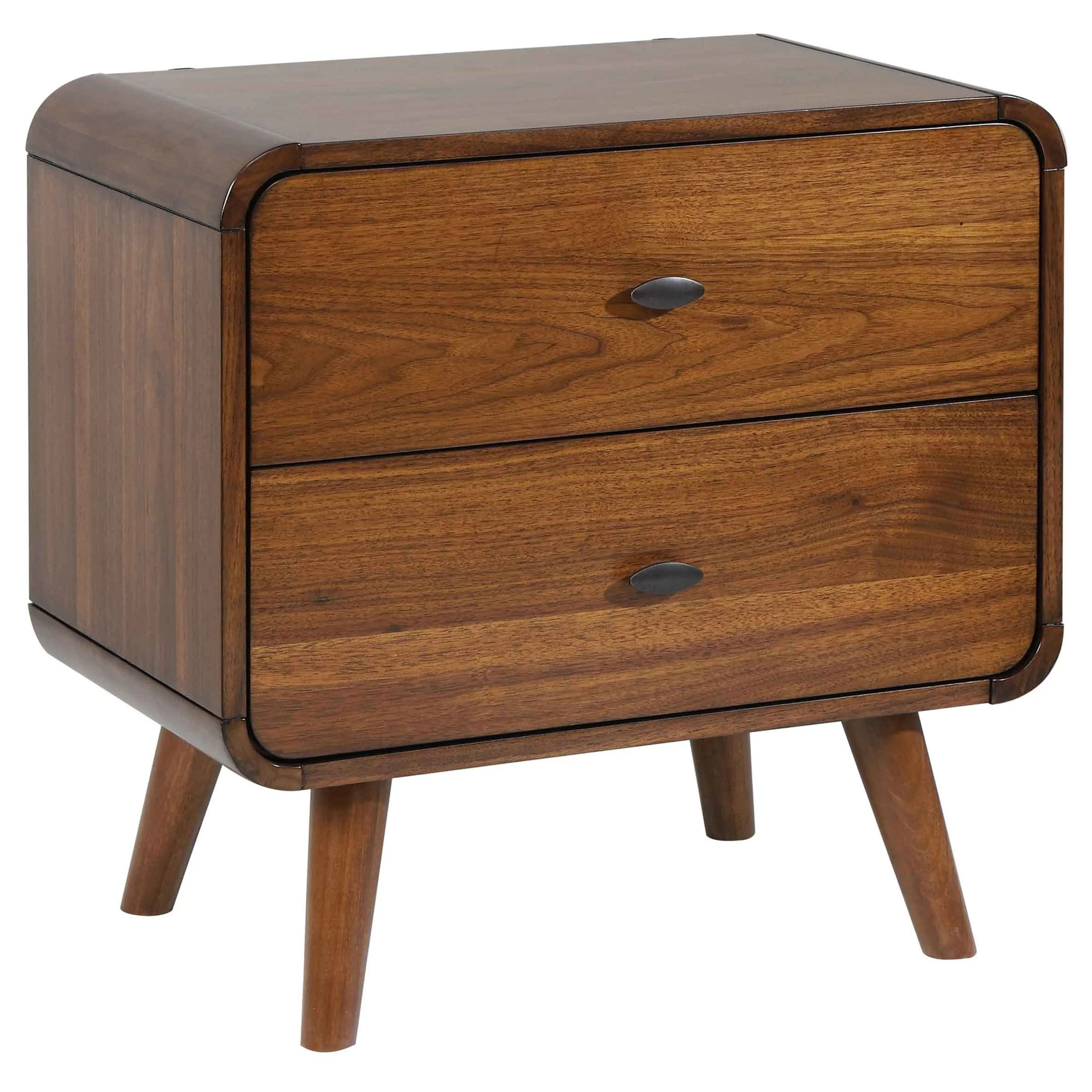 Robyn 2-drawer Wood Nightstand Dark Walnut