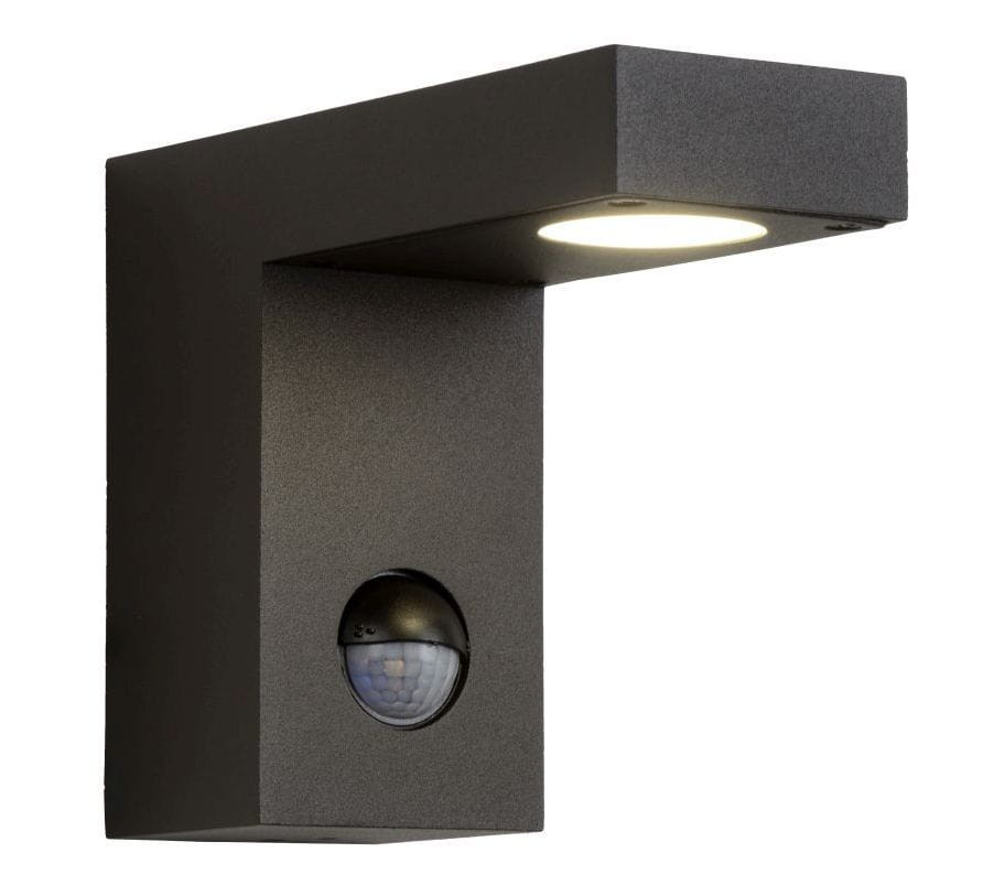 Kinkiet zewnętrzny TEXAS z czujnikiem antracyt LED 1x6W 230lm IP54 Lucide