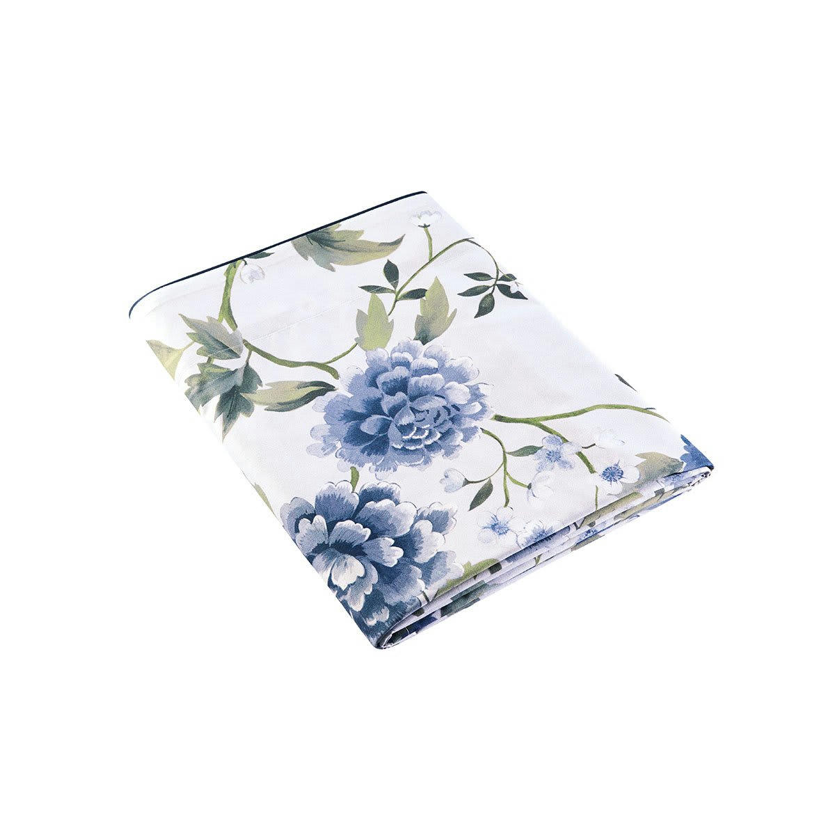 AMBOISE - Drap plat percale bleu foncé 240x295 cm