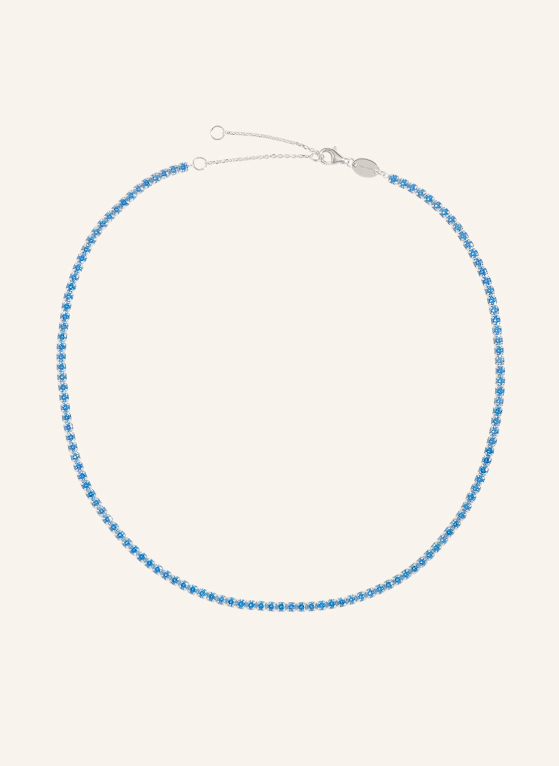 OHH LUILU Halskette TENNIS CHOKER PASTEL BLUE SKIES by GLAMBOU