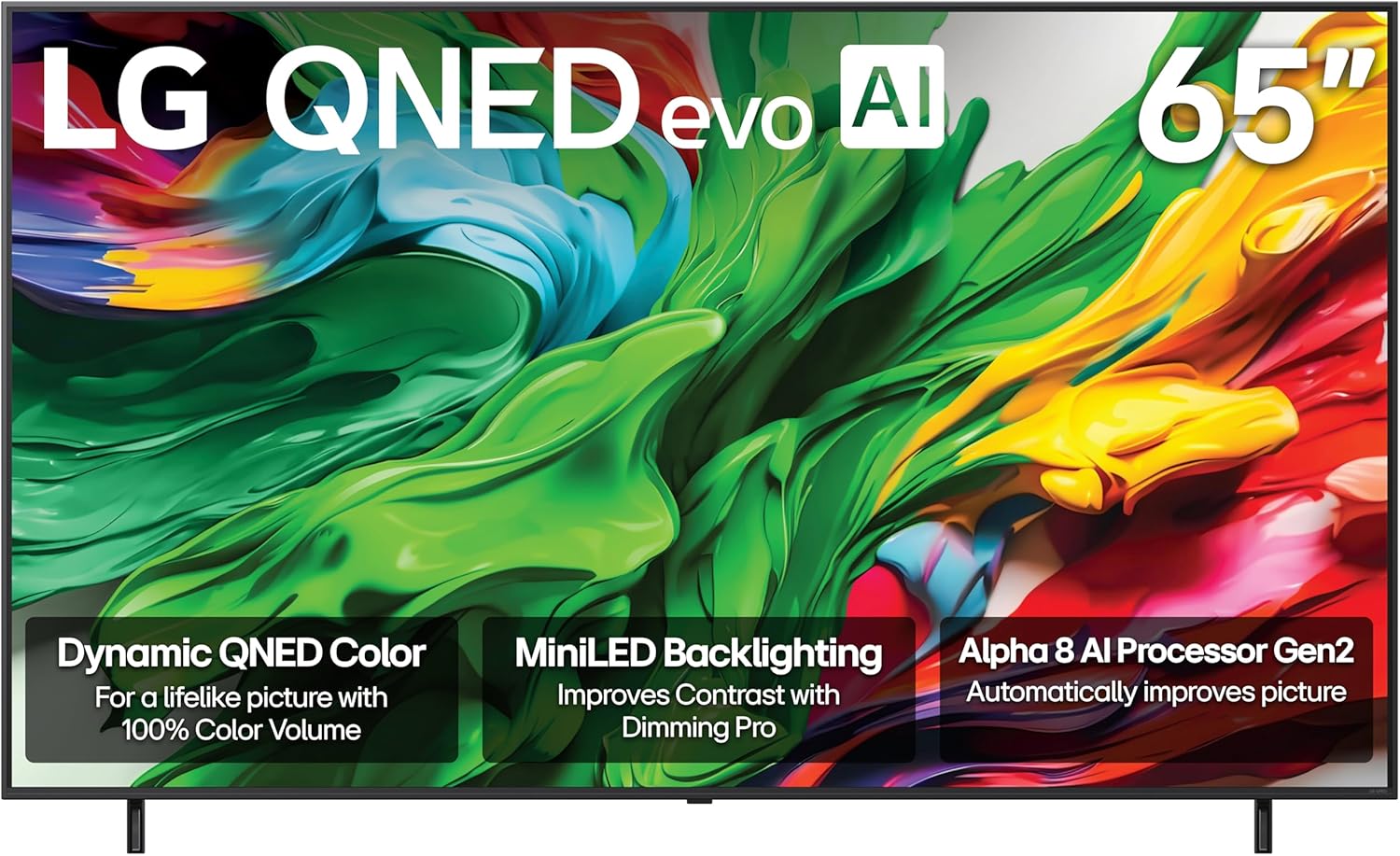 LG 65-Inch Class QNED evo AI QNED85A Series Mini LED 4K Smart TV w/AI Picture  AI Sound  HDR10  AI Super Upscaling 4K  Filmmaker Mode  Wow Orchestra  Alexa Built-in (65QNED85AUA  2025)