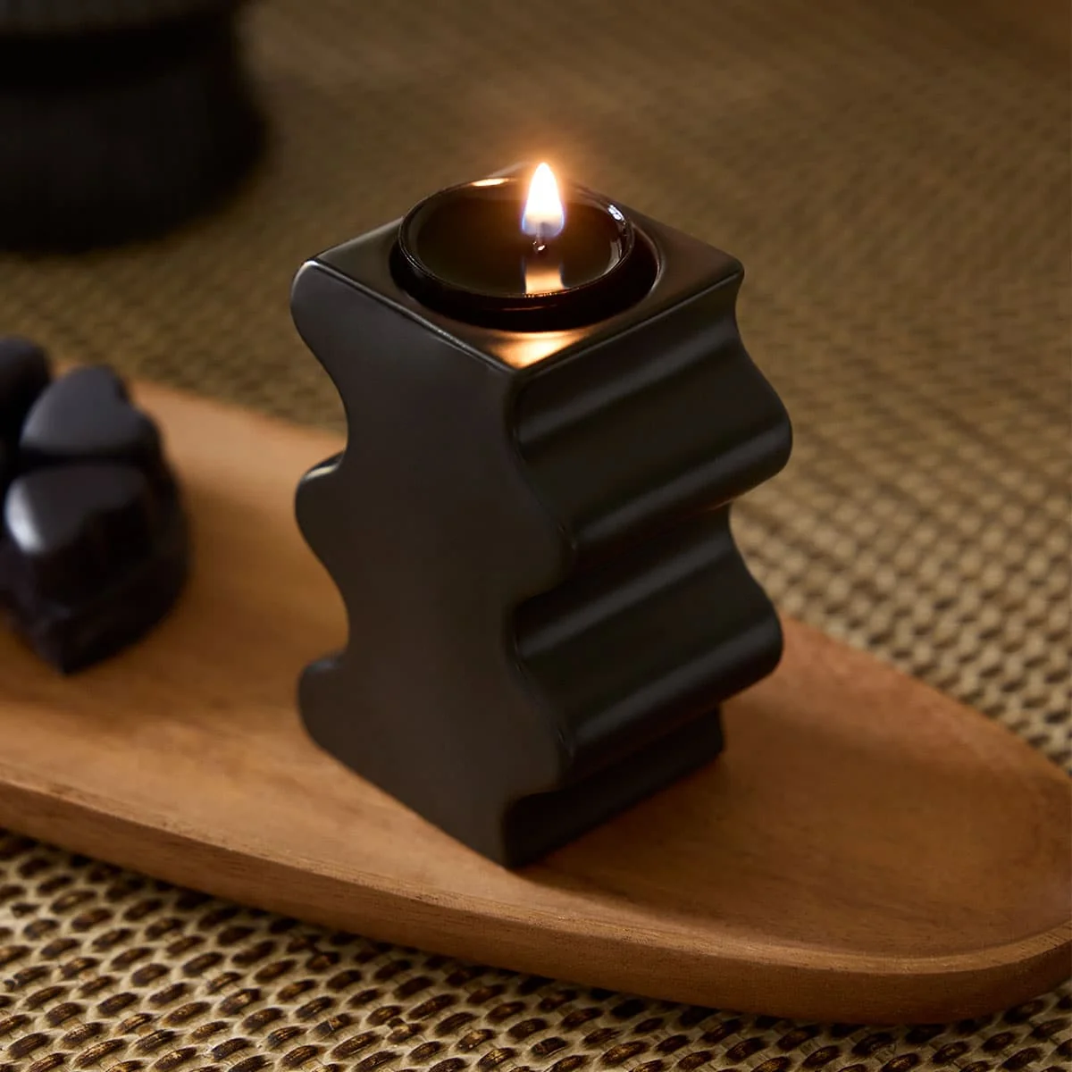Curvy Black Tealight/SmartScents Holder