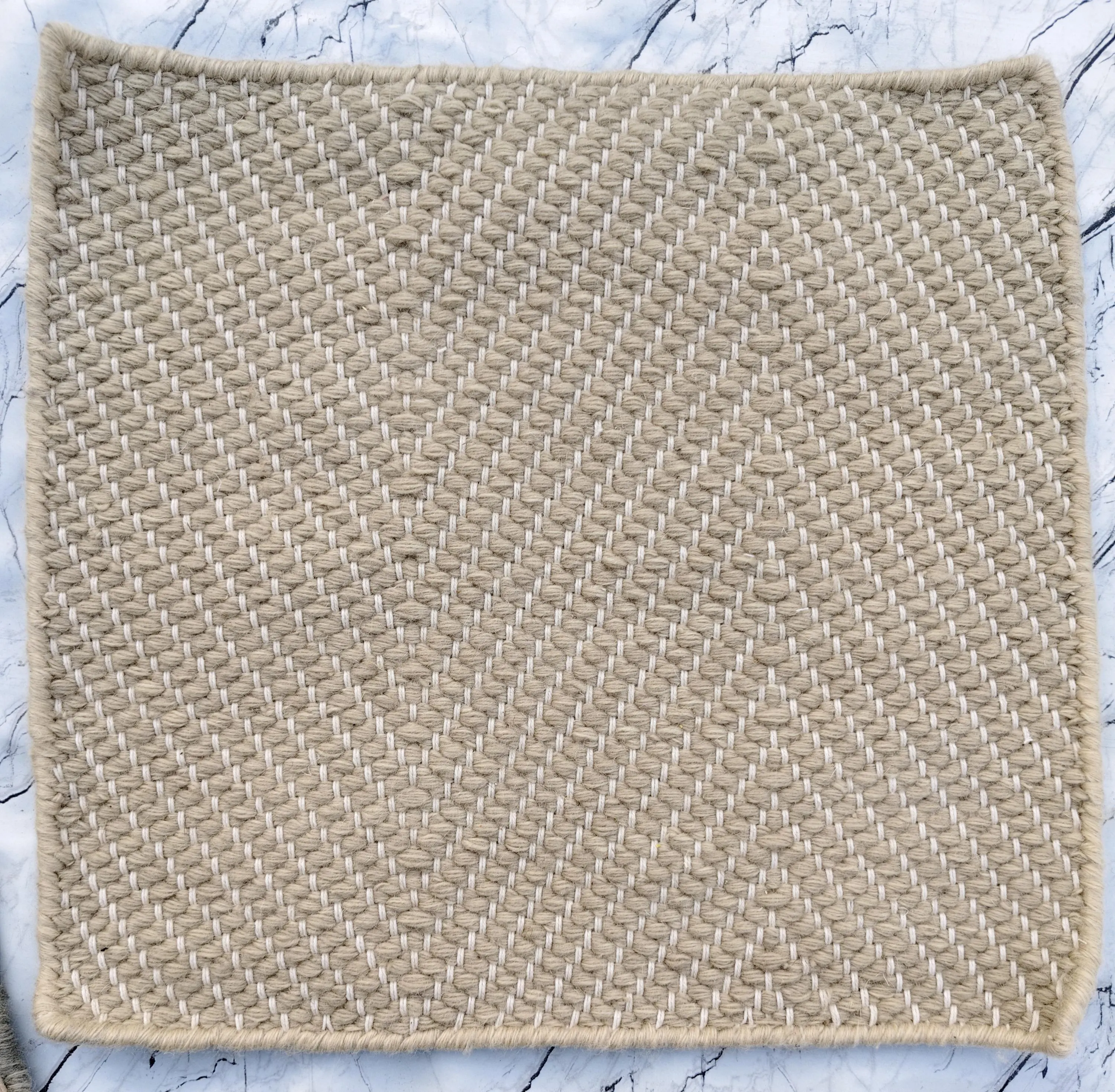 Handwoven Wool Chevron Rug: Textured Flatweave Carpet, Coastal Bohemian Home Decor