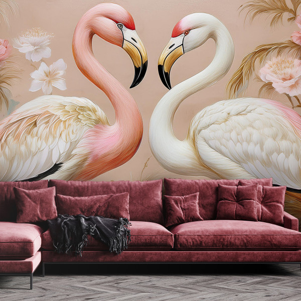 Feeby Fototapeta Flamingi Zwierzęta Miłość