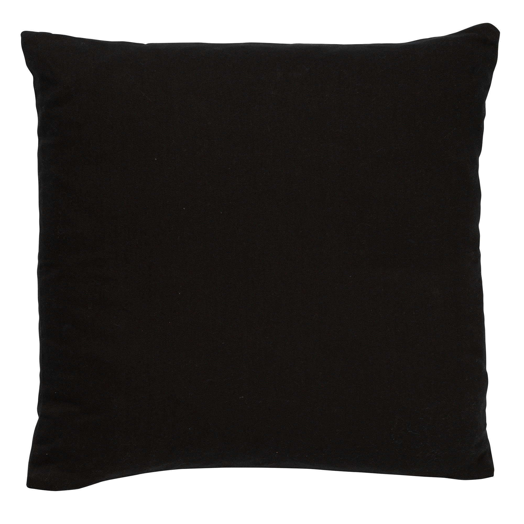 JAMES - Coussin - noir en coton 45x45 cm uni