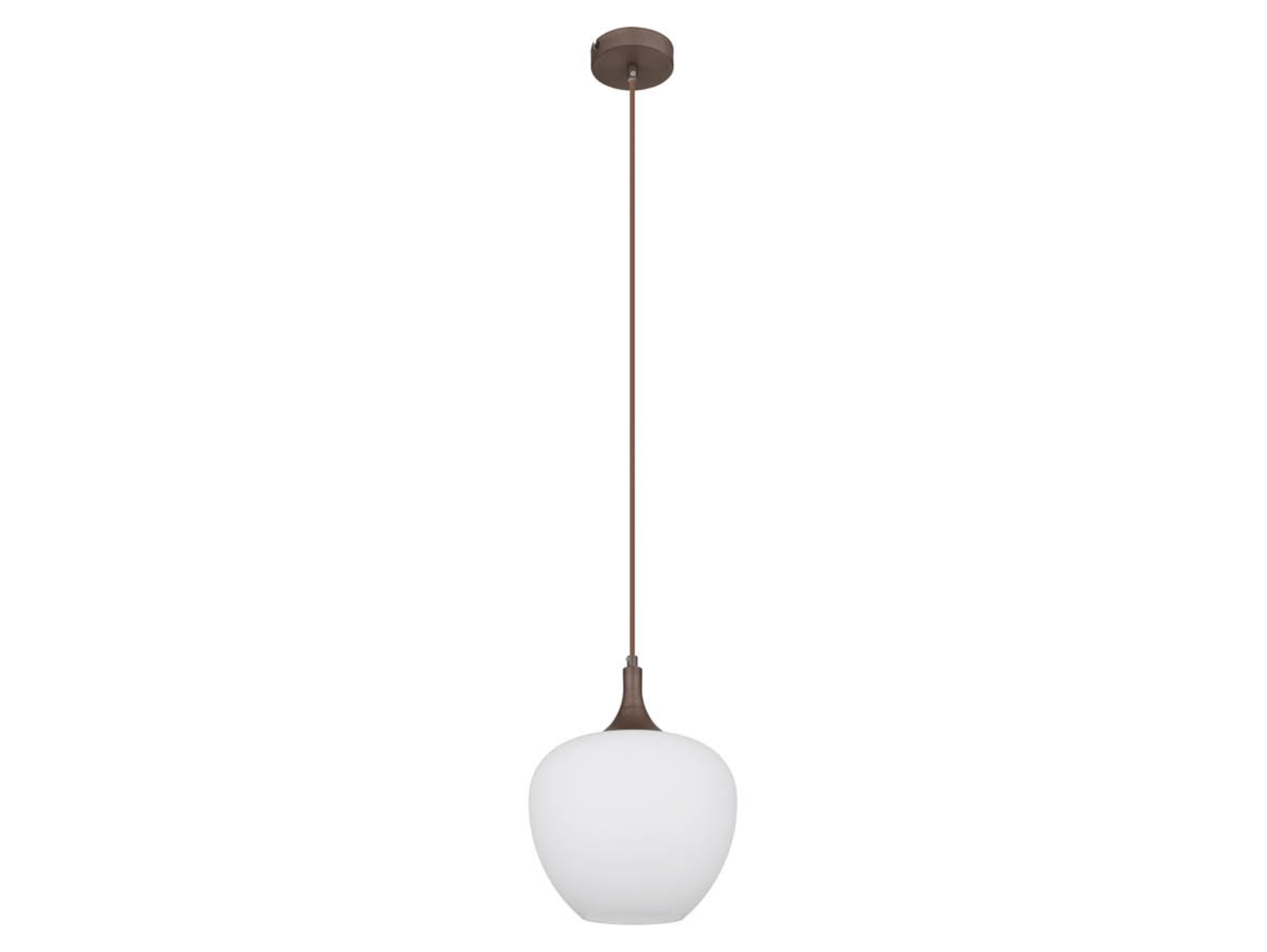 Lampa wisząca Maxy szklana biało-brązowa