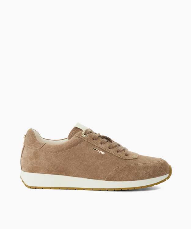 Ettah Taupe - Suede Low-Top Trainers