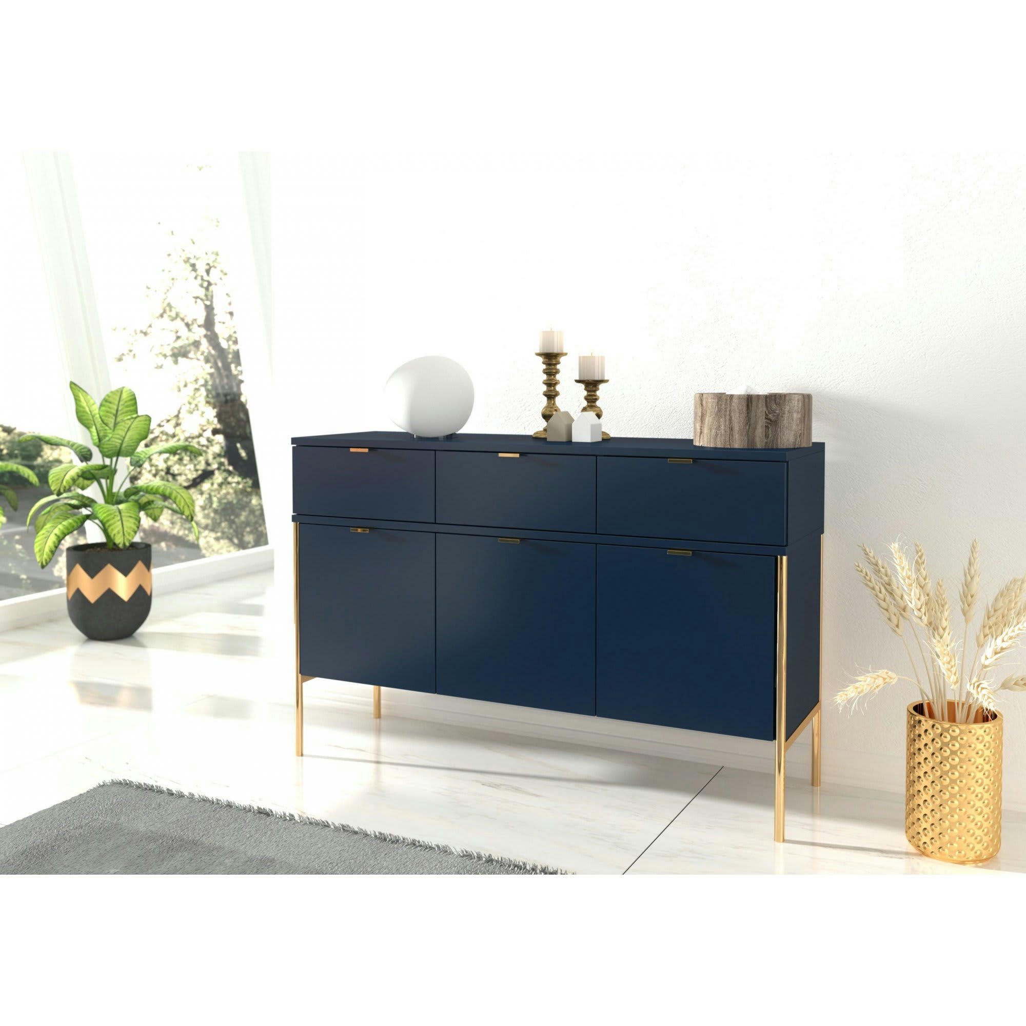 POLKA P02 - Commode Bois Bleu