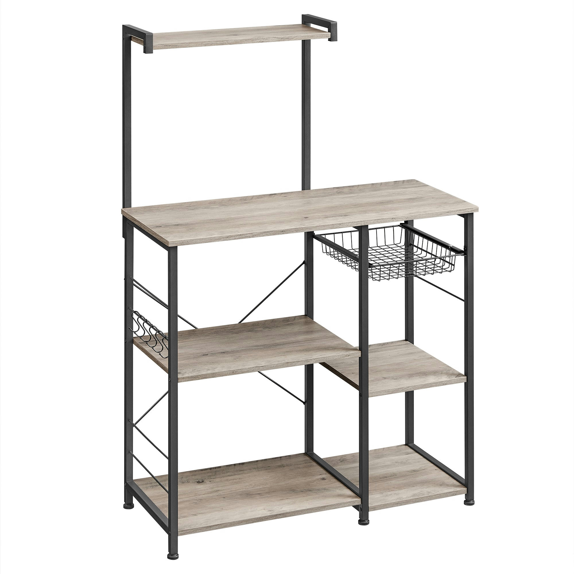 - Étagère de cuisine style industriel effet bois grège