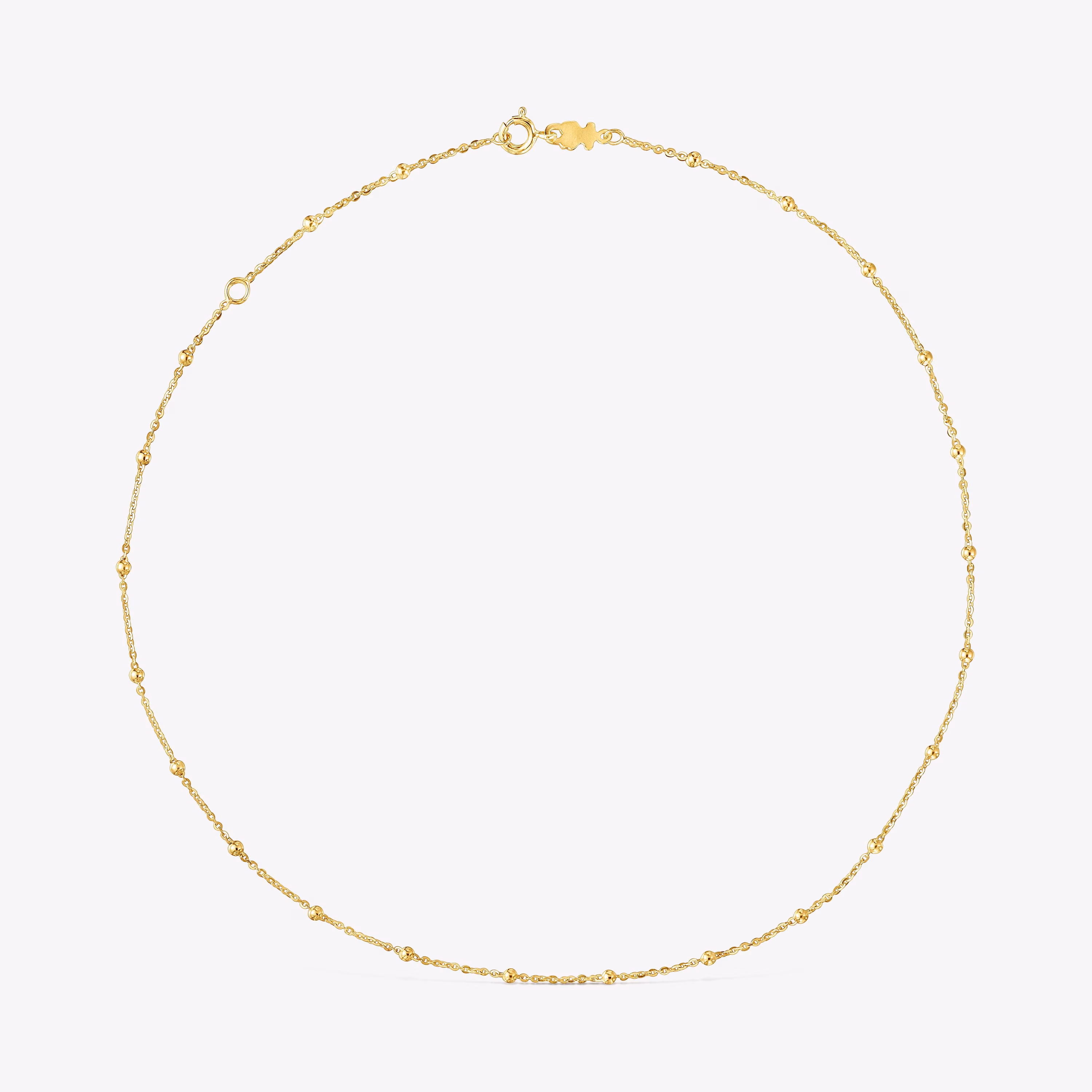 Gargantilla con baño de oro de 18 kt sobre plata con bolas intercaladas TOUS Basics