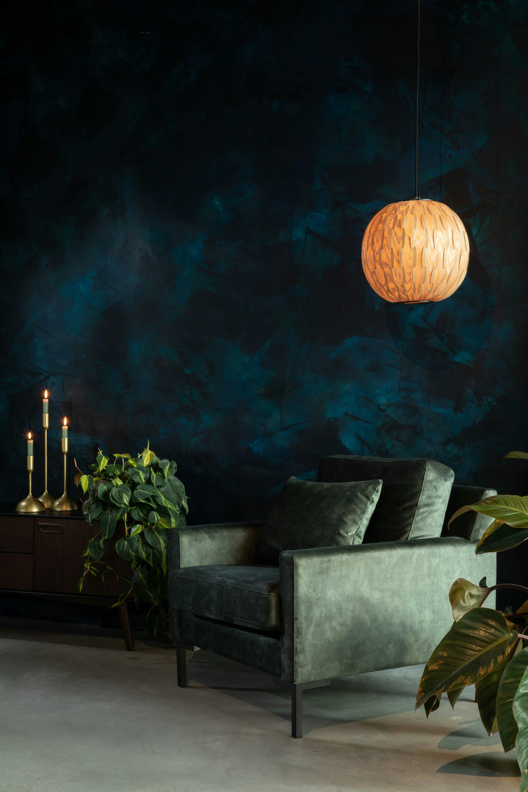 DOULTON - Fauteuil en tissu vert