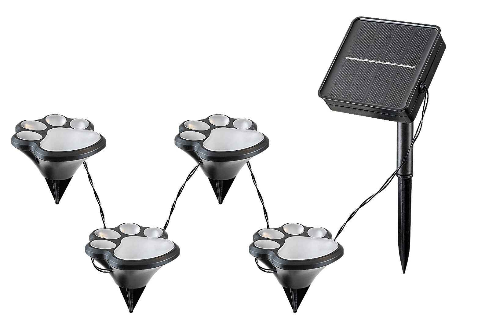 Lampki ogrodowe dekoracyjne solarne LED 0.06W Wigry czarny 77001 Rabalux
