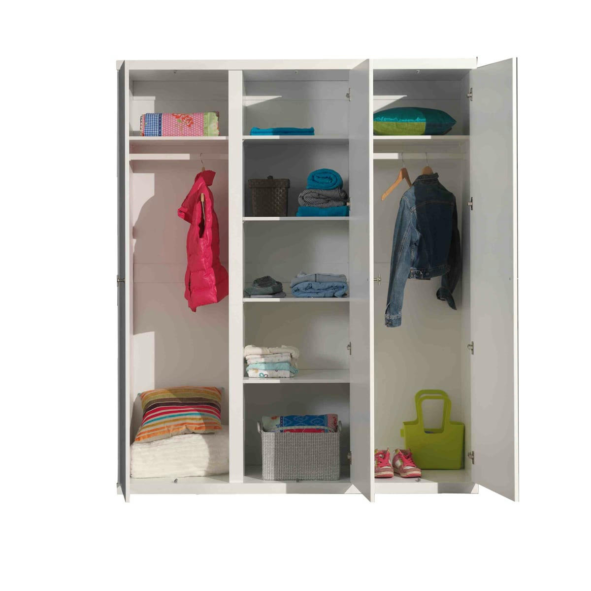 ROBIN - Armoire 3 portes blanc