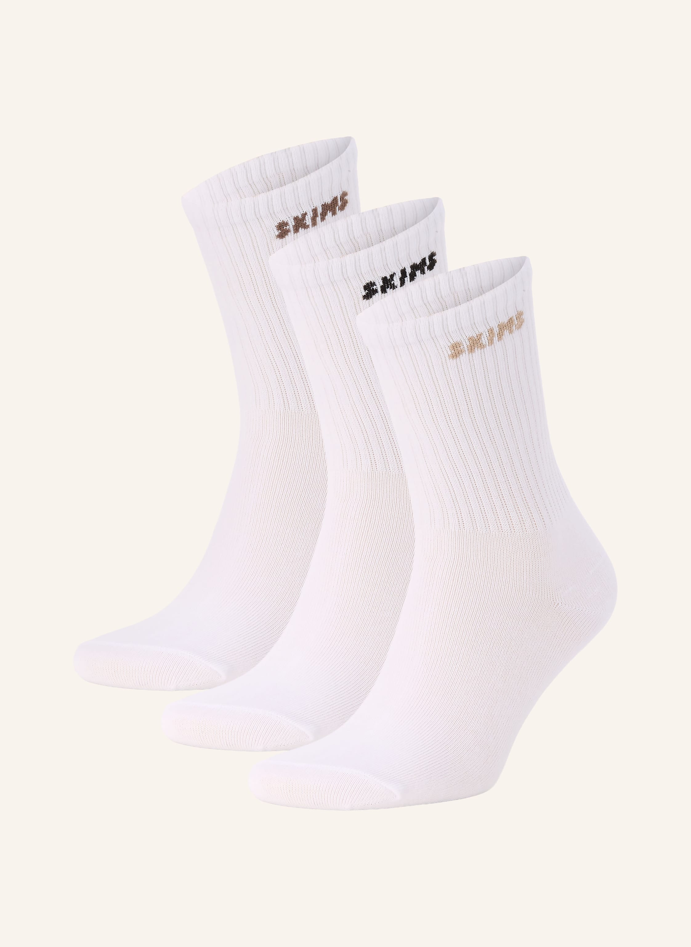 SKIMS 3er-Pack Socken RIBBED CREW