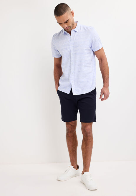Mens Light Blue Space Dye Shirt