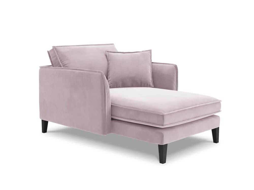 PROVENCE - Méridienne 1 place en velours lavande