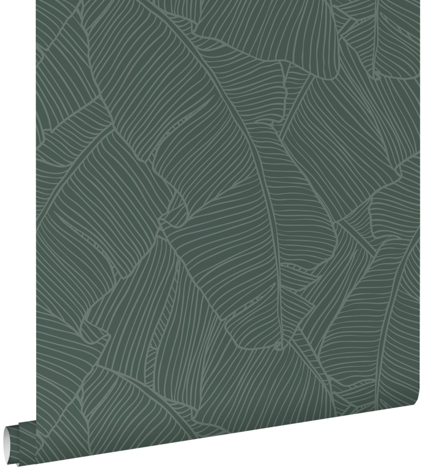 ESTAhome behang bladeren donkergroen - 50 x 900 cm - 130935