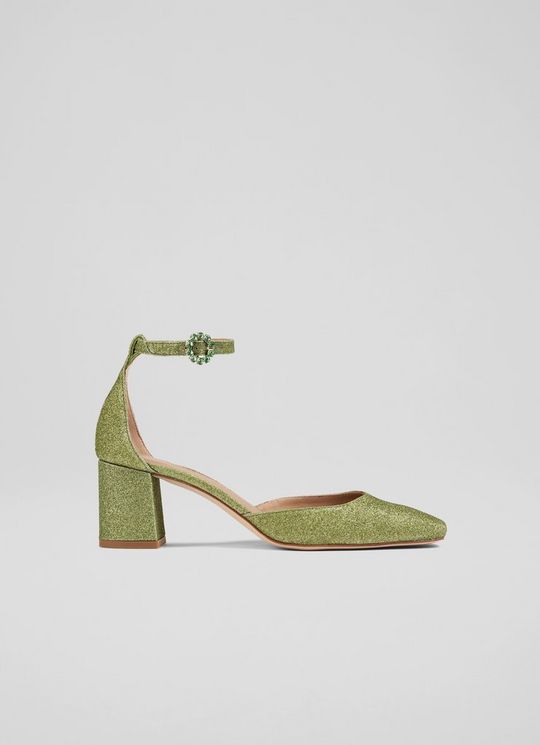 Darling Green Fine Glitter D'Orsay Courts