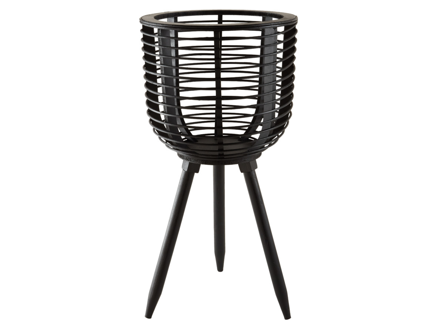 Kwietnik rattanowy Black Zandiara 60 cm czarny