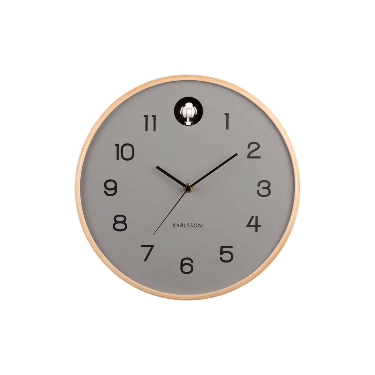 Karlsson wandklok Natural Cuckoo - grijs - Ø31.5cm
