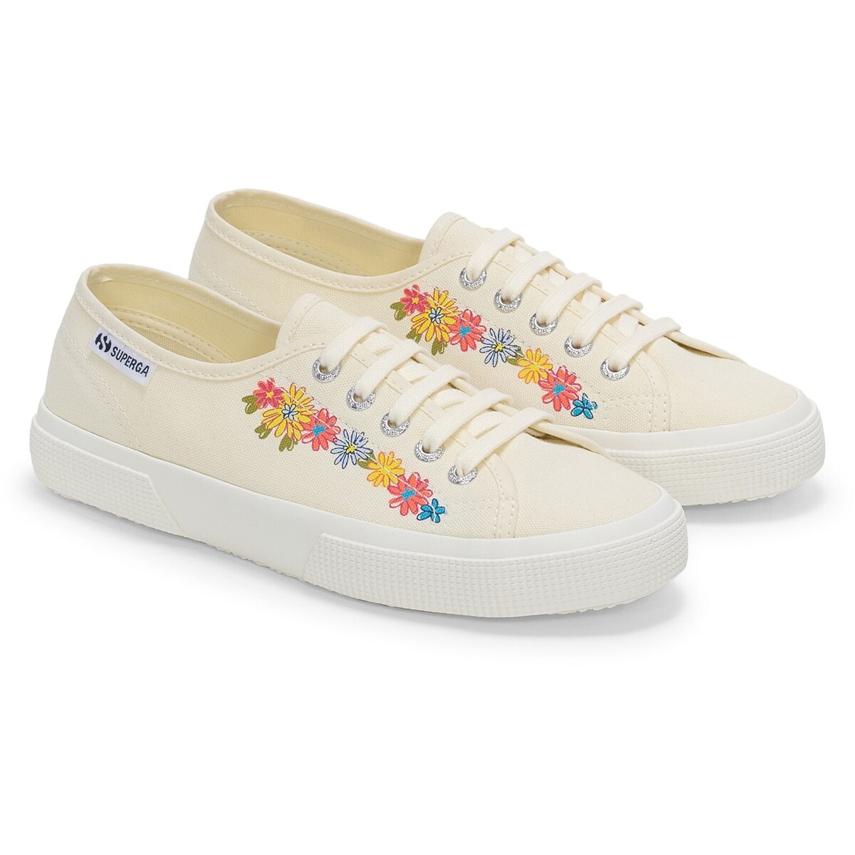 Superga - 3750 FLOWER PRINT LEGGERA - White