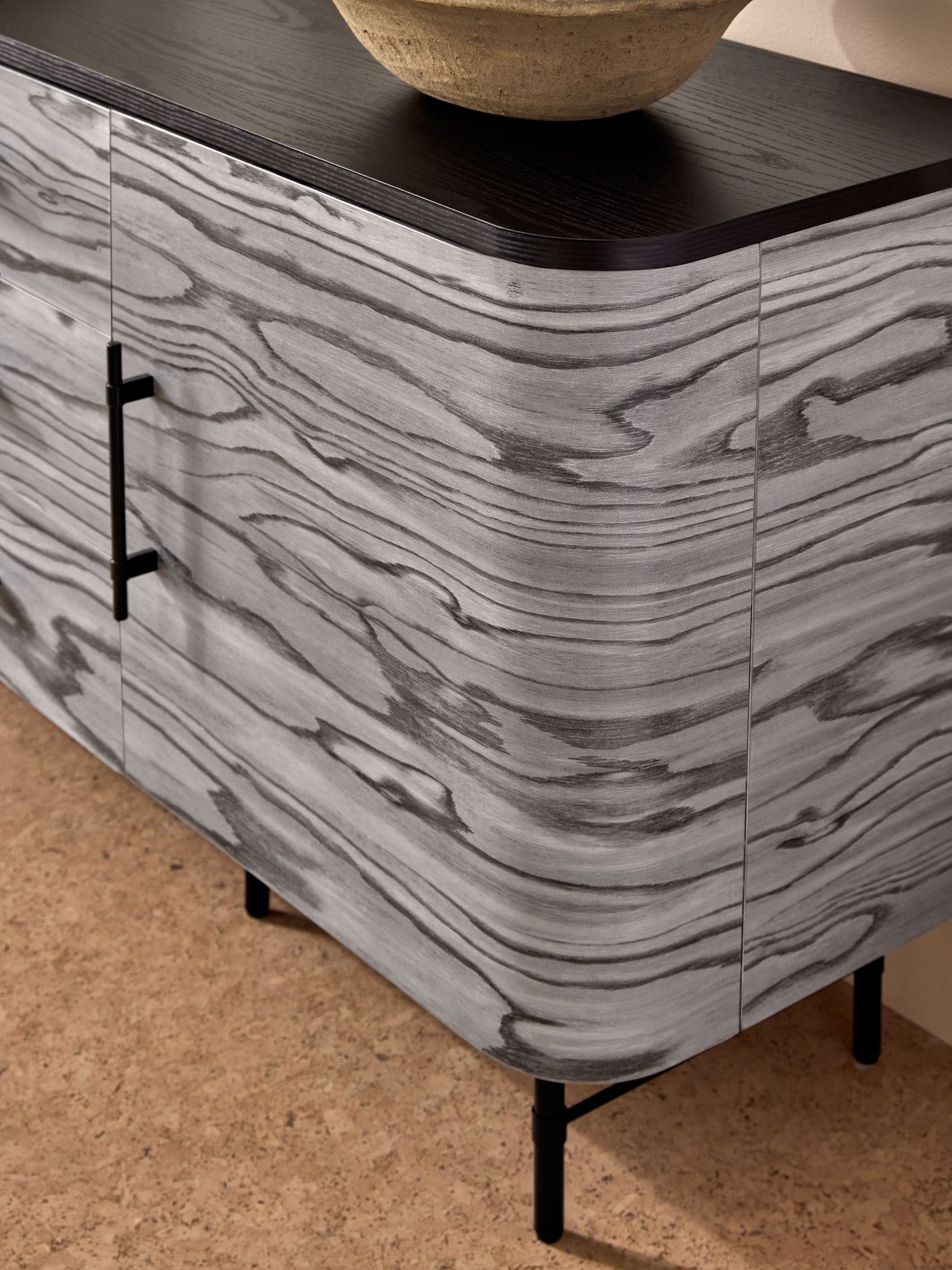 Zeke Large Sideboard in Grey Pine Effect