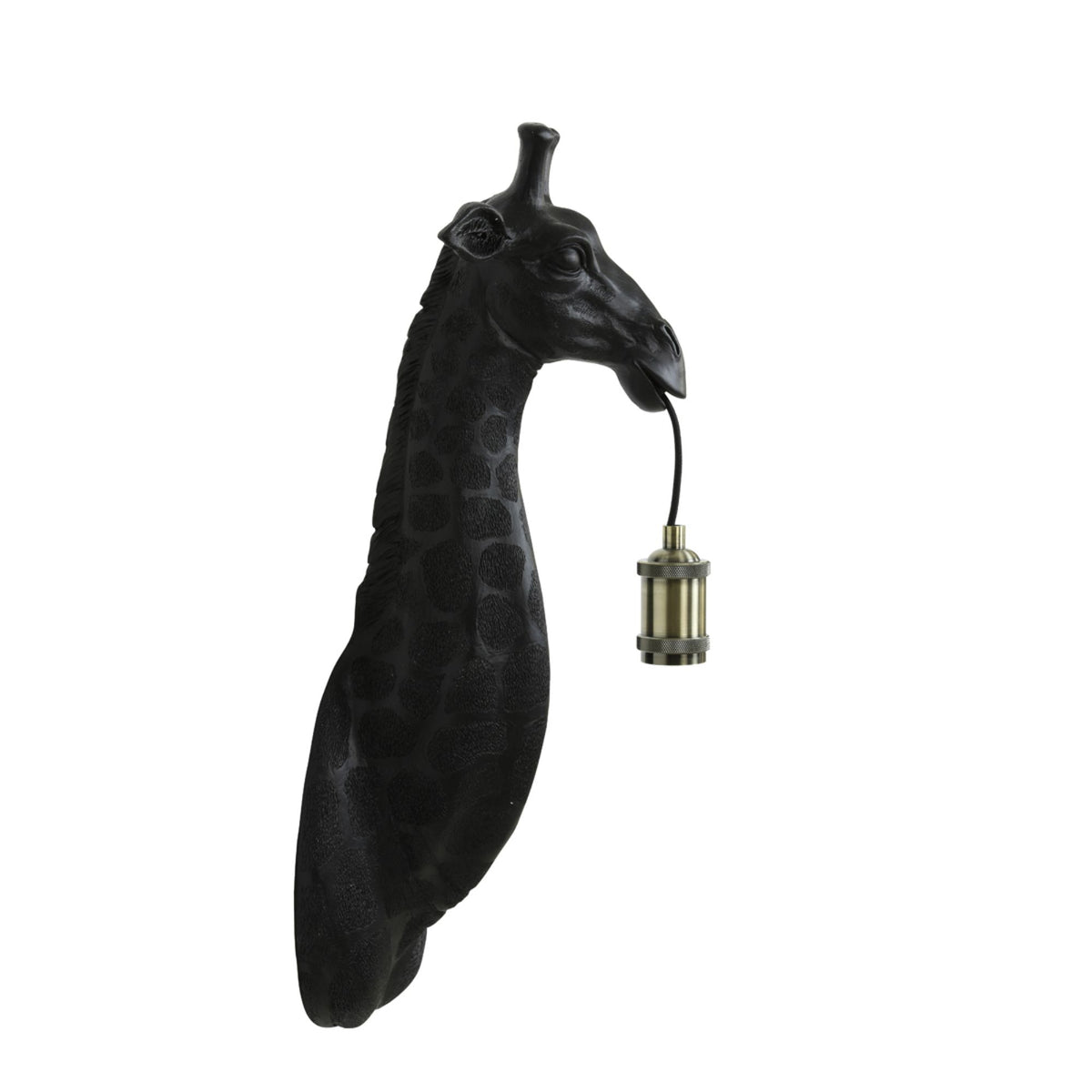 Light & Living wandlamp Giraffe - zwart - 20.5x19x61cm