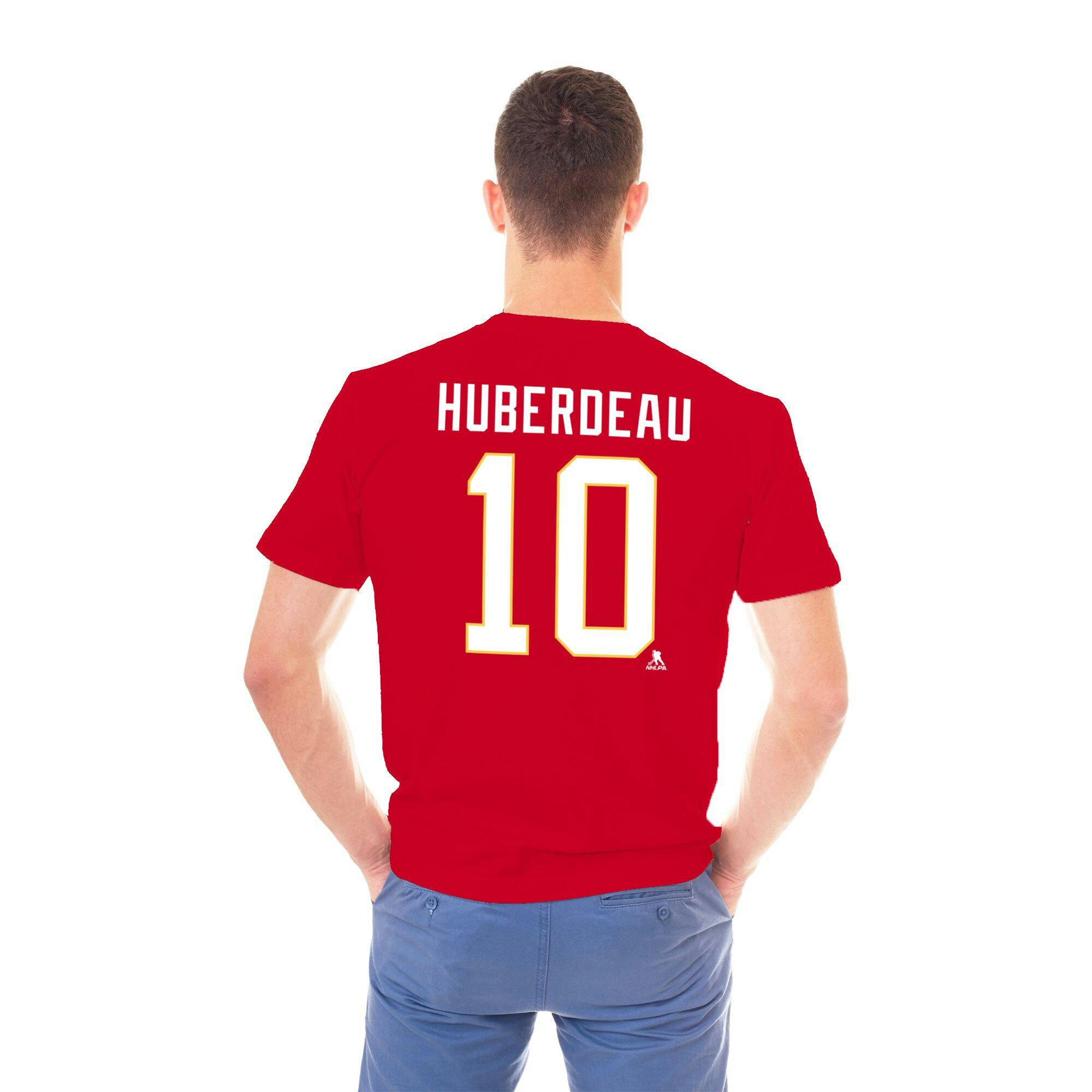 NHL Calgary Flames Name and Number Adult Tee, Huberdeau
