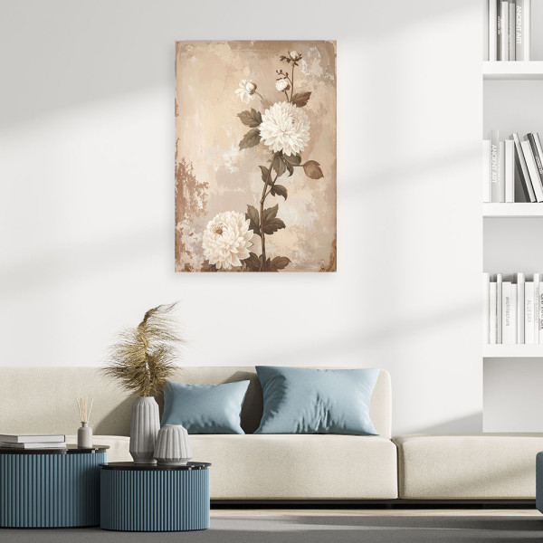 Obraz do salonu sypialni biura loftu, Delikatny Rustykalny Kwiat 20x30