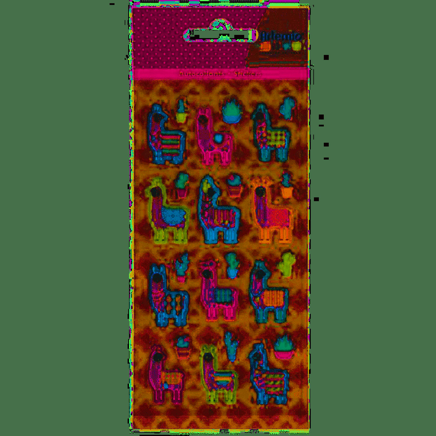 LAMAS - Autocollants puffies lamas & cactus