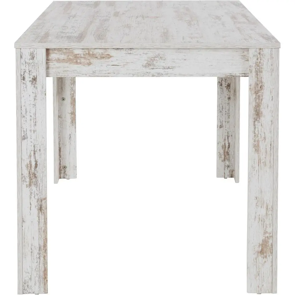 Lynn - Eettafel 120x90 cm 6 personen in antiek wit MDF