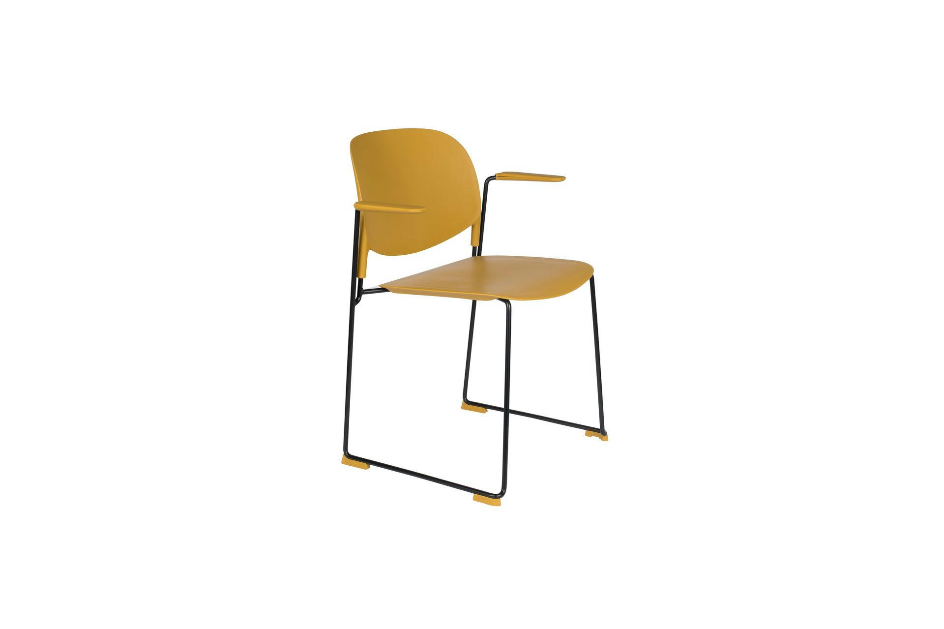 STACKS - Fauteuil en polypropylène ocre