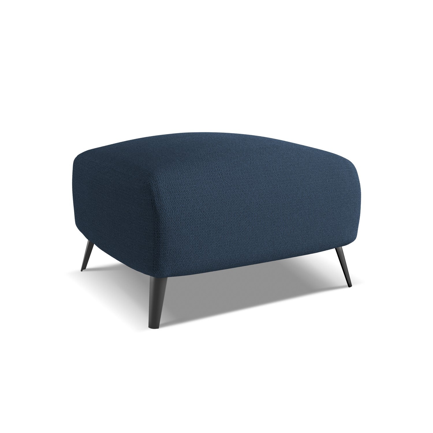 LaMiaSofa Poef Genova - chenille stof - koningsblauw - 65x65x44